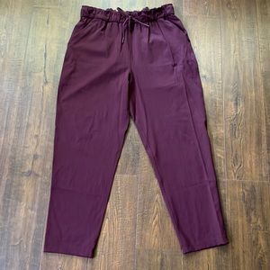 Lululemon Stretch High Rise Pants 7/8 Mulled Wine